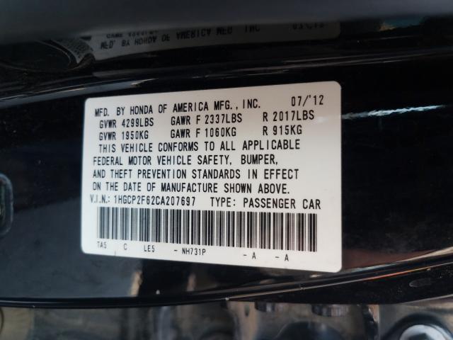 Photo 9 VIN: 1HGCP2F62CA207697 - HONDA ACCORD SE 