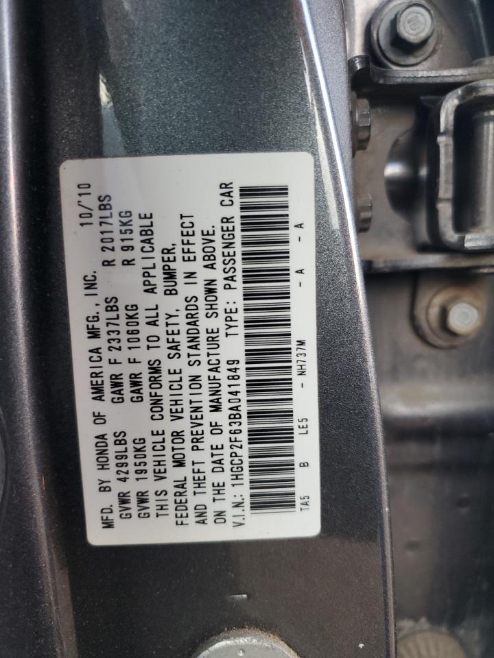 Photo 11 VIN: 1HGCP2F63BA041849 - HONDA ACCORD 