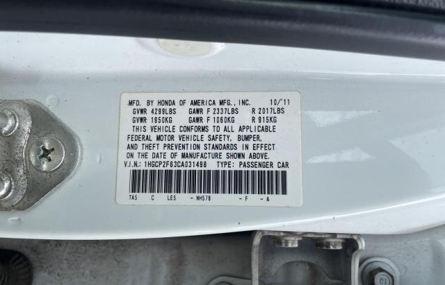 Photo 9 VIN: 1HGCP2F63CA031498 - HONDA ACCORD 