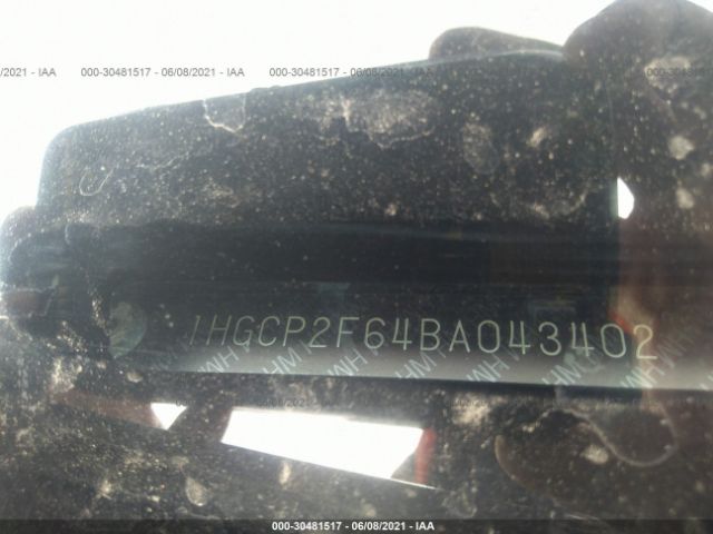 Photo 8 VIN: 1HGCP2F64BA043402 - HONDA ACCORD SDN 