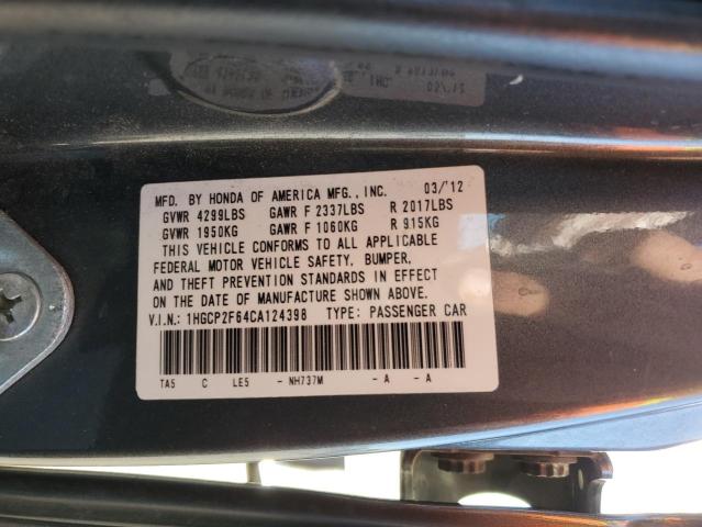 Photo 9 VIN: 1HGCP2F64CA124398 - HONDA ACCORD SE 