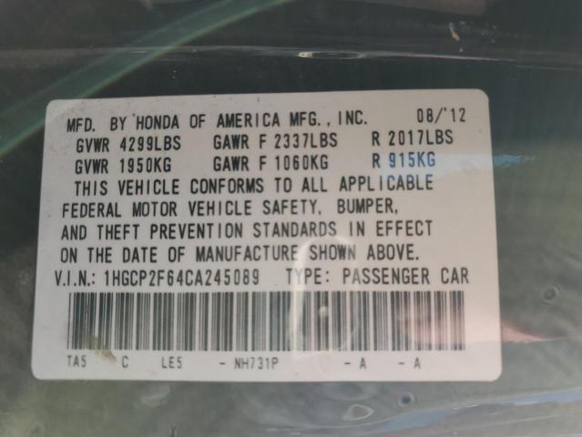 Photo 11 VIN: 1HGCP2F64CA245089 - HONDA ACCORD 