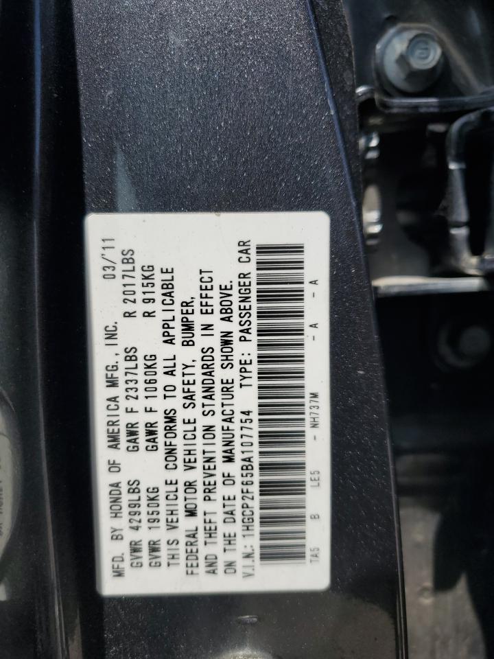 Photo 11 VIN: 1HGCP2F65BA107754 - HONDA ACCORD 