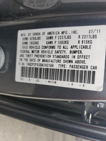 Photo 11 VIN: 1HGCP2F65BA143184 - HONDA ACCORD 