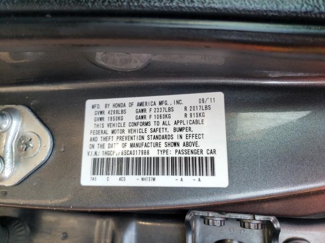 Photo 9 VIN: 1HGCP2F65CA017988 - HONDA ACCORD SE 