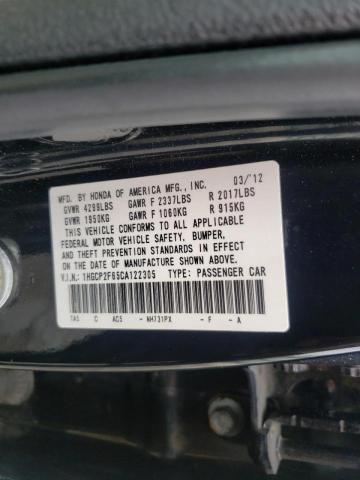 Photo 9 VIN: 1HGCP2F65CA122305 - HONDA ACCORD SE 