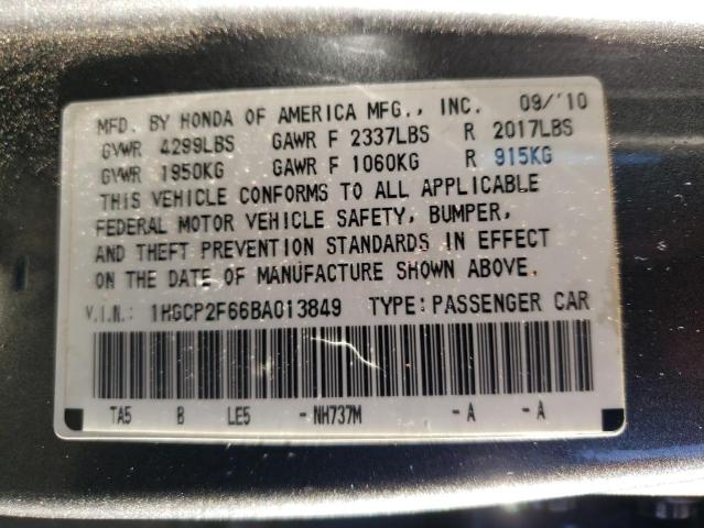 Photo 11 VIN: 1HGCP2F66BA013849 - HONDA ACCORD 