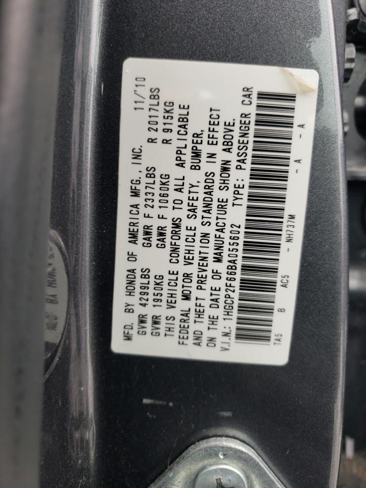 Photo 11 VIN: 1HGCP2F66BA055602 - HONDA ACCORD 