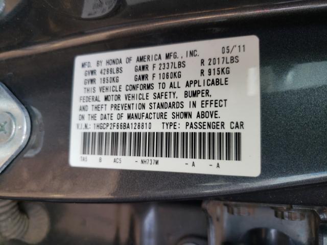 Photo 9 VIN: 1HGCP2F66BA128810 - HONDA ACCORD SE 