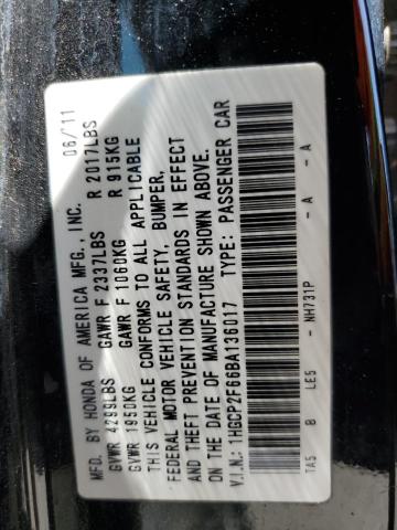 Photo 11 VIN: 1HGCP2F66BA136017 - HONDA ACCORD 