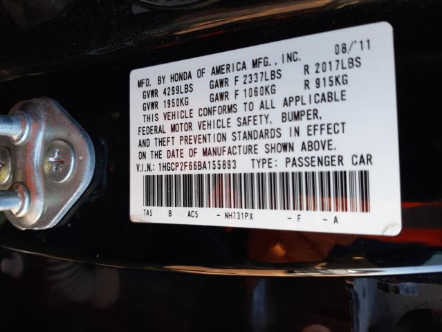 Photo 11 VIN: 1HGCP2F66BA155893 - HONDA ACCORD SE 