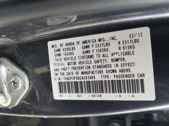 Photo 9 VIN: 1HGCP2F66CA093896 - HONDA ACCORD SE 