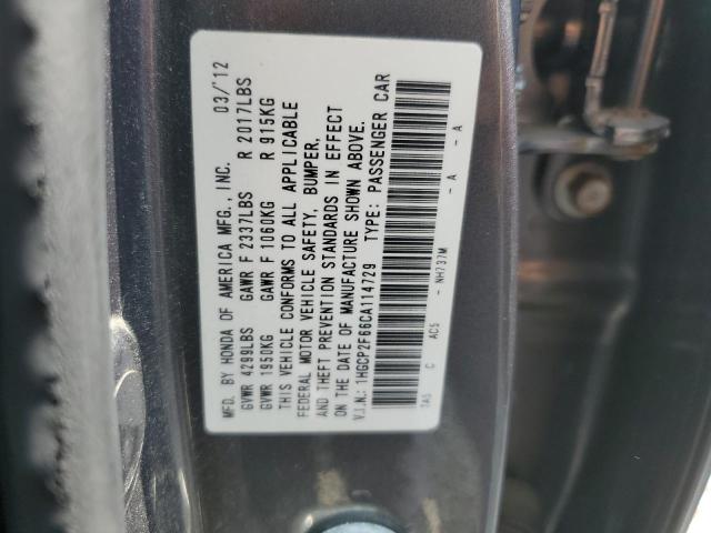 Photo 11 VIN: 1HGCP2F66CA114729 - HONDA ACCORD SE 