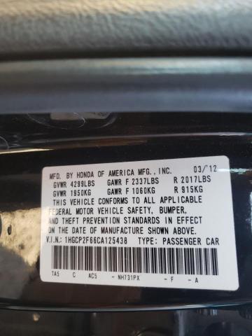 Photo 9 VIN: 1HGCP2F66CA125438 - HONDA ACCORD SE 