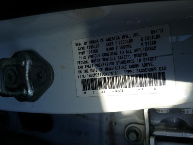 Photo 9 VIN: 1HGCP2F66CA179791 - HONDA ACCORD 