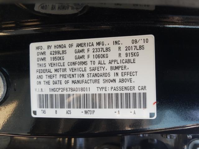 Photo 9 VIN: 1HGCP2F67BA018011 - HONDA ACCORD SE 