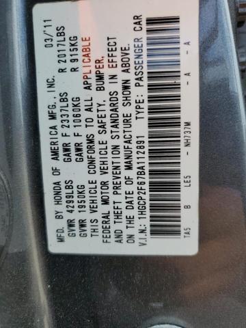 Photo 12 VIN: 1HGCP2F67BA112891 - HONDA ACCORD SE 