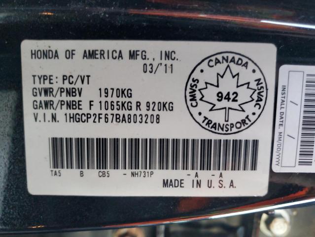 Photo 11 VIN: 1HGCP2F67BA803208 - HONDA ACCORD 