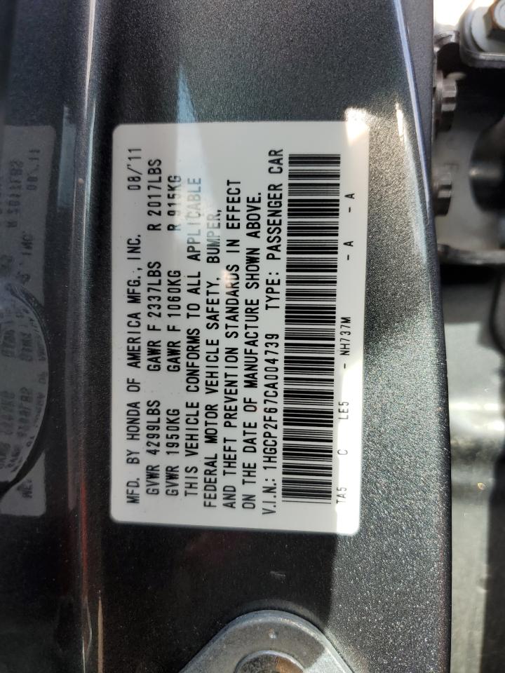 Photo 12 VIN: 1HGCP2F67CA004739 - HONDA ACCORD 