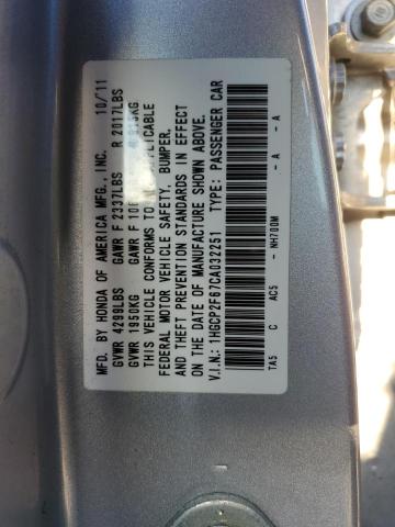 Photo 11 VIN: 1HGCP2F67CA032251 - HONDA ACCORD SE 