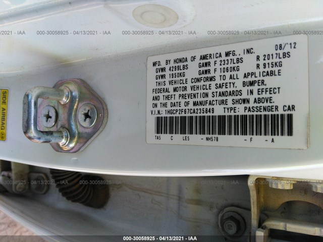 Photo 8 VIN: 1HGCP2F67CA235849 - HONDA ACCORD SDN 