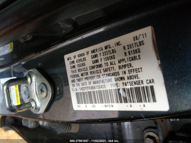 Photo 8 VIN: 1HGCP2F68BA135435 - HONDA ACCORD 