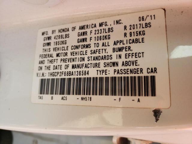 Photo 9 VIN: 1HGCP2F68BA136584 - HONDA ACCORD SE 