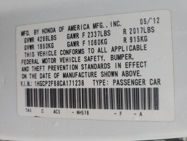 Photo 11 VIN: 1HGCP2F68CA171238 - HONDA ACCORD 