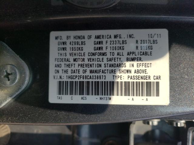 Photo 9 VIN: 1HGCP2F69CA038973 - HONDA ACCORD SE 