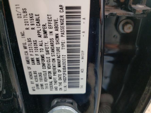 Photo 8 VIN: 1HGCP2F6XBA093012 - HONDA ACCORD SE 