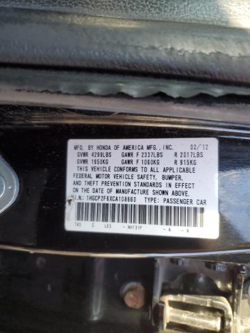 Photo 11 VIN: 1HGCP2F6XCA108660 - HONDA ACCORD SE 