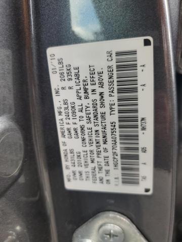 Photo 11 VIN: 1HGCP2F70AA075545 - HONDA ACCORD 