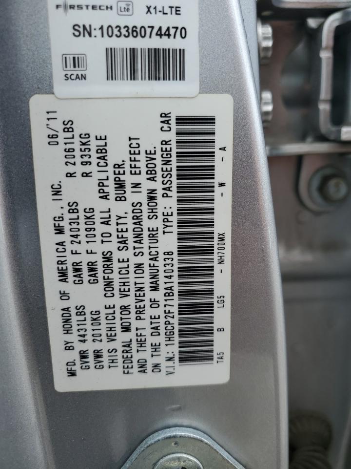 Photo 11 VIN: 1HGCP2F71BA140338 - HONDA ACCORD 