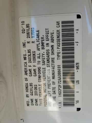 Photo 11 VIN: 1HGCP2F72AA088491 - HONDA ACCORD EX 