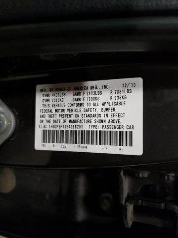 Photo 11 VIN: 1HGCP2F72BA069201 - HONDA ACCORD EX 