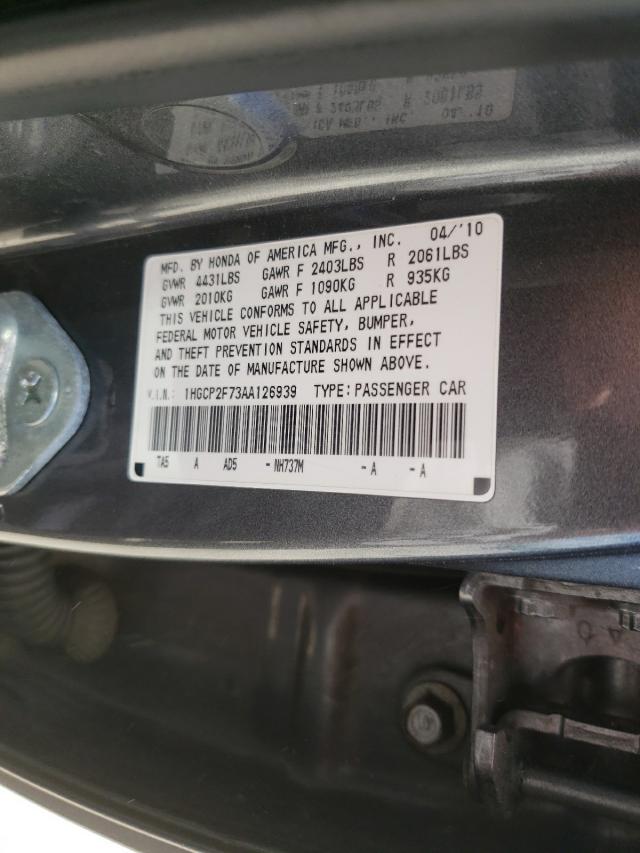 Photo 9 VIN: 1HGCP2F73AA126939 - HONDA ACCORD EX 