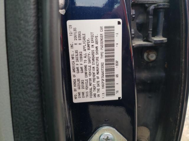 Photo 9 VIN: 1HGCP2F74AA073362 - HONDA ACCORD EX 