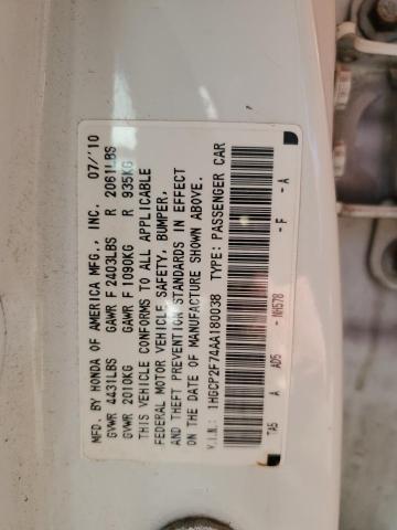 Photo 9 VIN: 1HGCP2F74AA180038 - HONDA ACCORD EX 