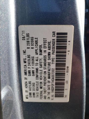 Photo 11 VIN: 1HGCP2F74CA007302 - HONDA ACCORD EX 