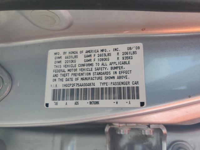 Photo 12 VIN: 1HGCP2F75AA004874 - HONDA ACCORD EX 