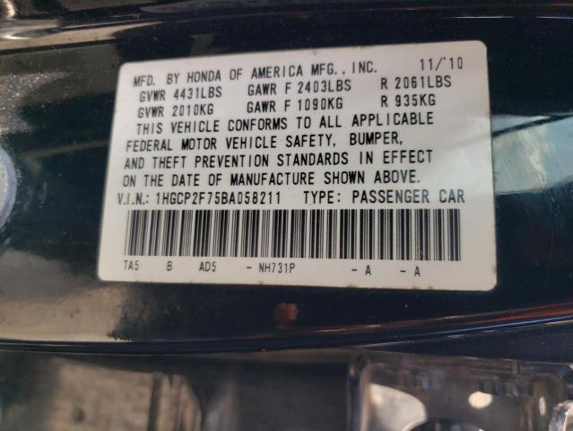 Photo 12 VIN: 1HGCP2F75BA058211 - HONDA ACCORD EX 