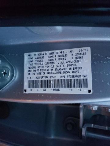 Photo 11 VIN: 1HGCP2F76AA123551 - HONDA ACCORD EX 