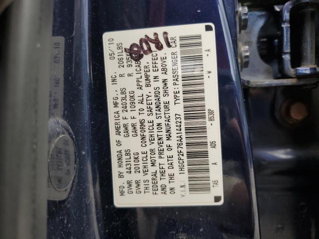 Photo 9 VIN: 1HGCP2F76AA144237 - HONDA ACCORD EX 