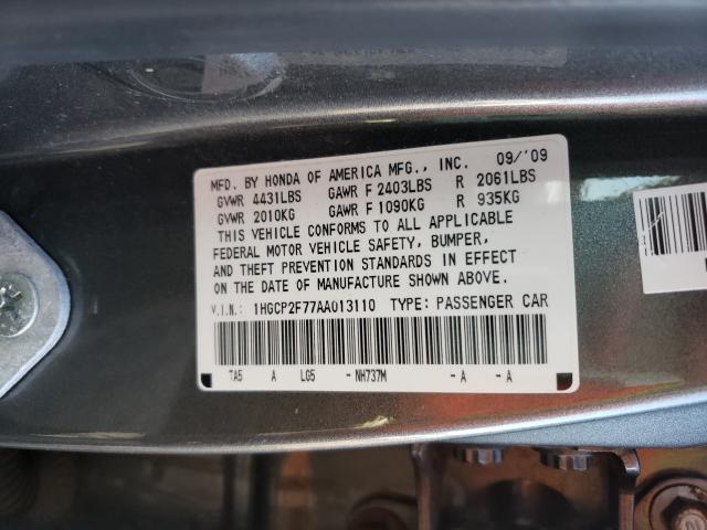 Photo 9 VIN: 1HGCP2F77AA013110 - HONDA ACCORD EX 