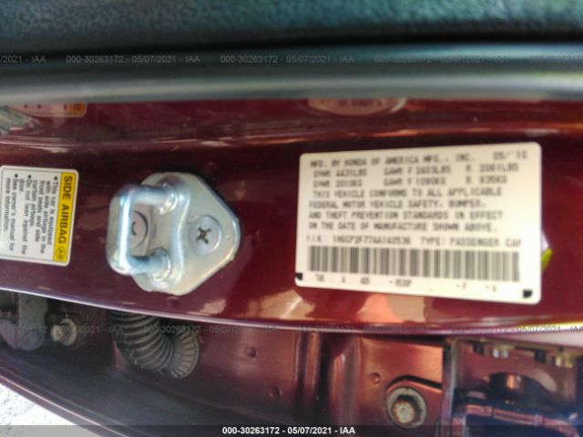 Photo 8 VIN: 1HGCP2F77AA140536 - HONDA ACCORD SDN 