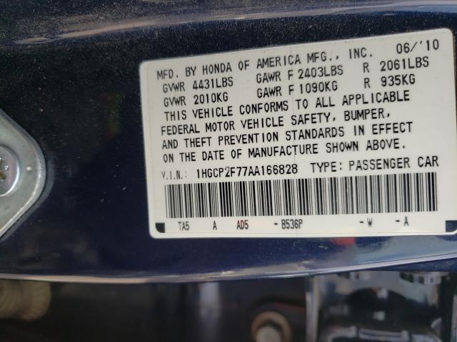 Photo 9 VIN: 1HGCP2F77AA166828 - HONDA ACCORD EX 