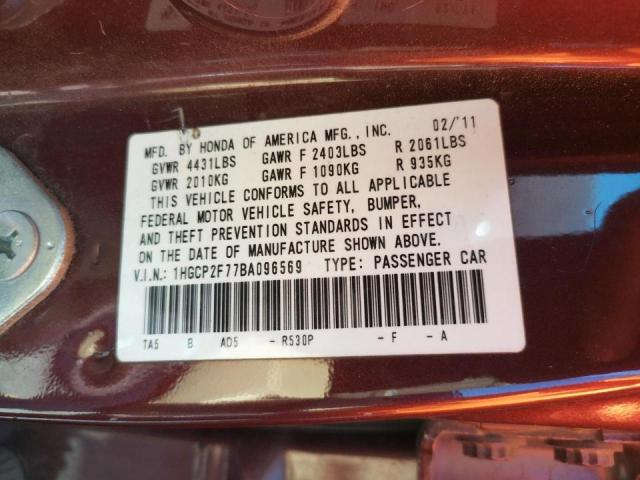 Photo 9 VIN: 1HGCP2F77BA096569 - HONDA ACCORD EX 