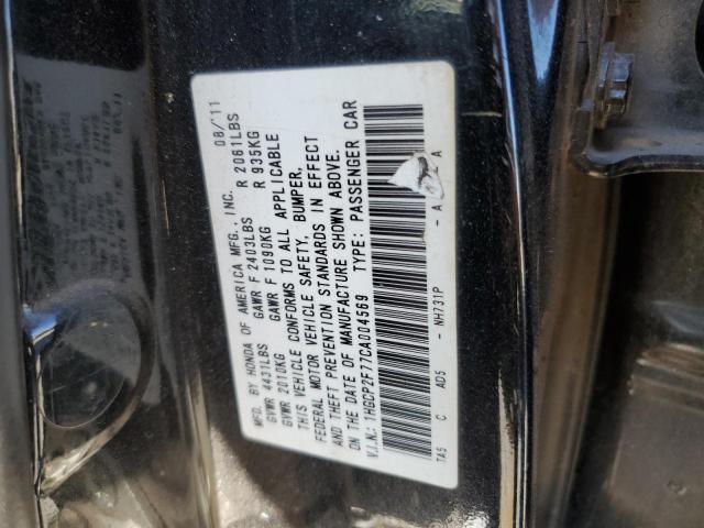 Photo 11 VIN: 1HGCP2F77CA004569 - HONDA ACCORD EX 