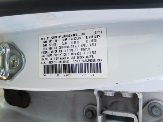 Photo 9 VIN: 1HGCP2F77CA031917 - HONDA ACCORD EX 