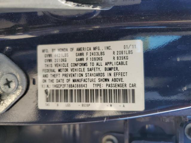 Photo 11 VIN: 1HGCP2F78BA088643 - HONDA ACCORD EX 